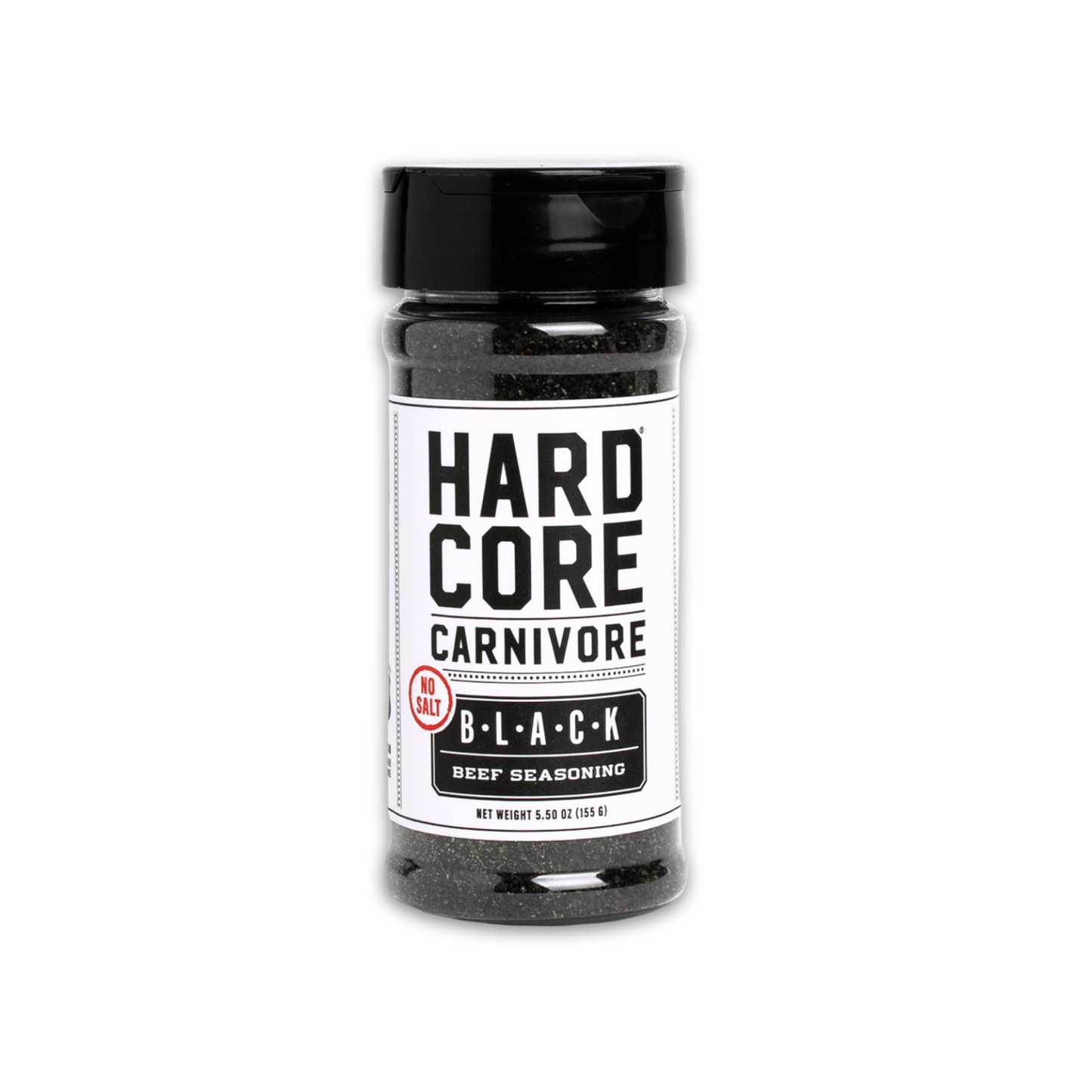 Hardcore Carnivore: Black NO SALT sodium-free shaker jar