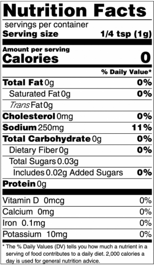 Nutrition facts