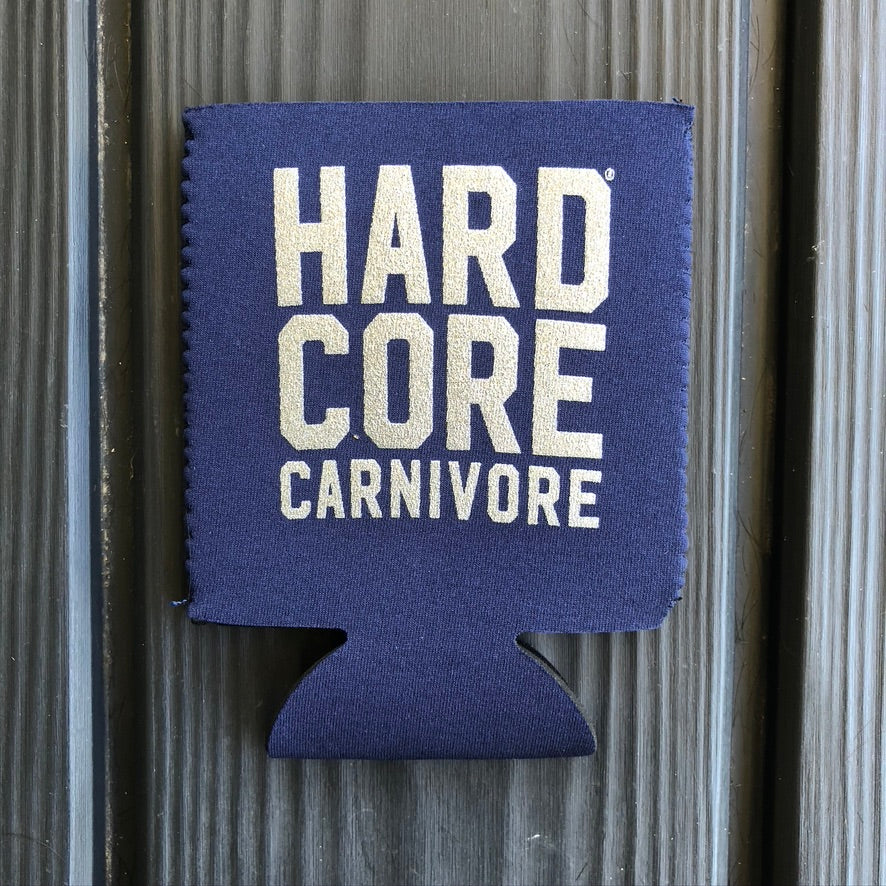 Hardcore Carnivore Stacked Logo Beer Can Cooler