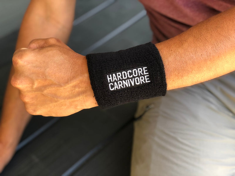 Hardcore Carnivore terrycloth wristband
