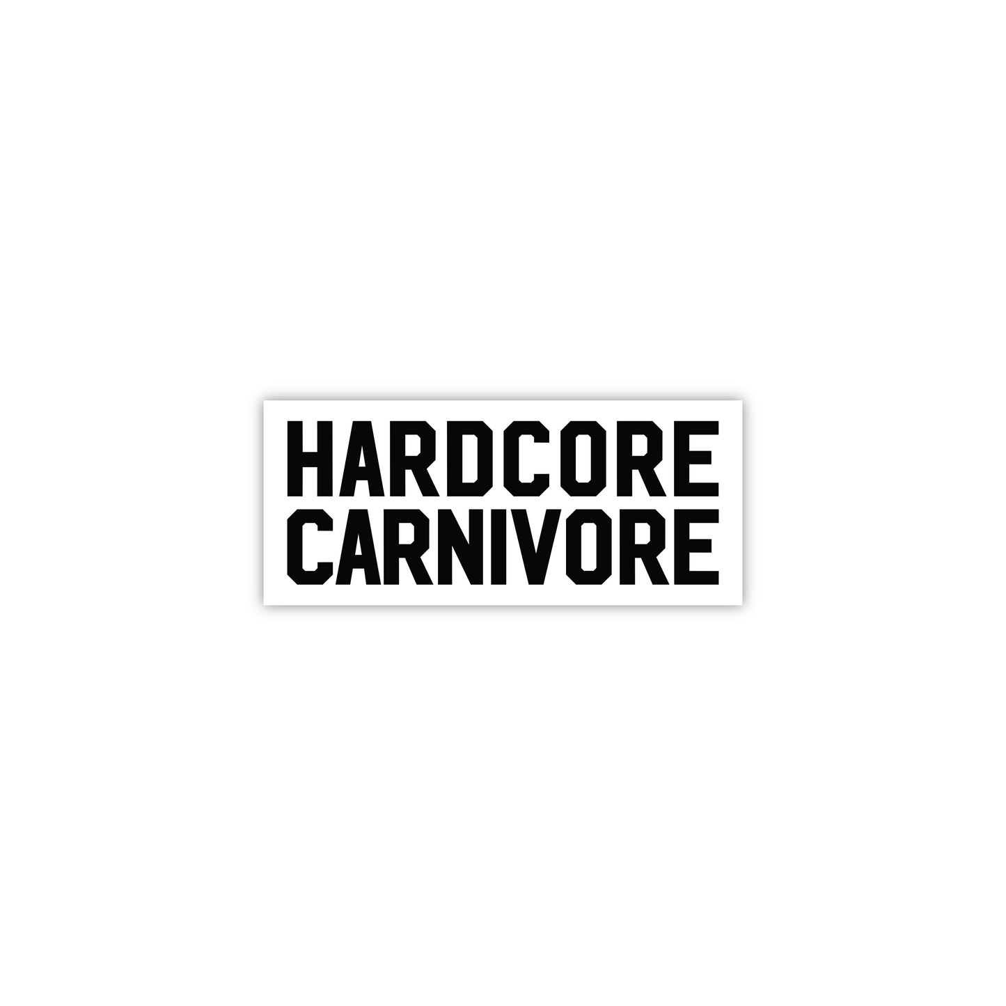 Hardcore Carnivore Block Logo Vinyl Transfer Sticker