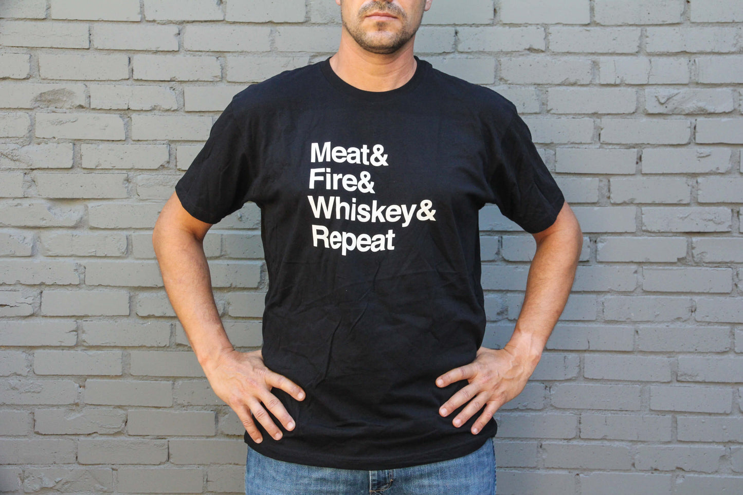Meat & Fire & Whiskey & Repeat T-shirt