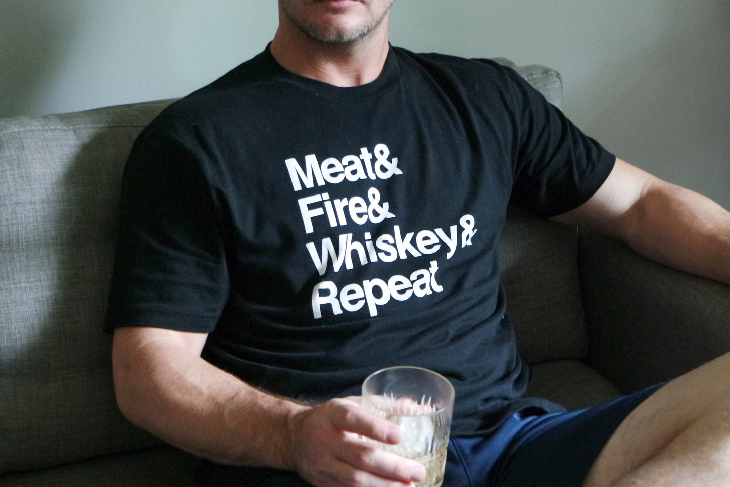 Meat & Fire & Whiskey & Repeat T-shirt