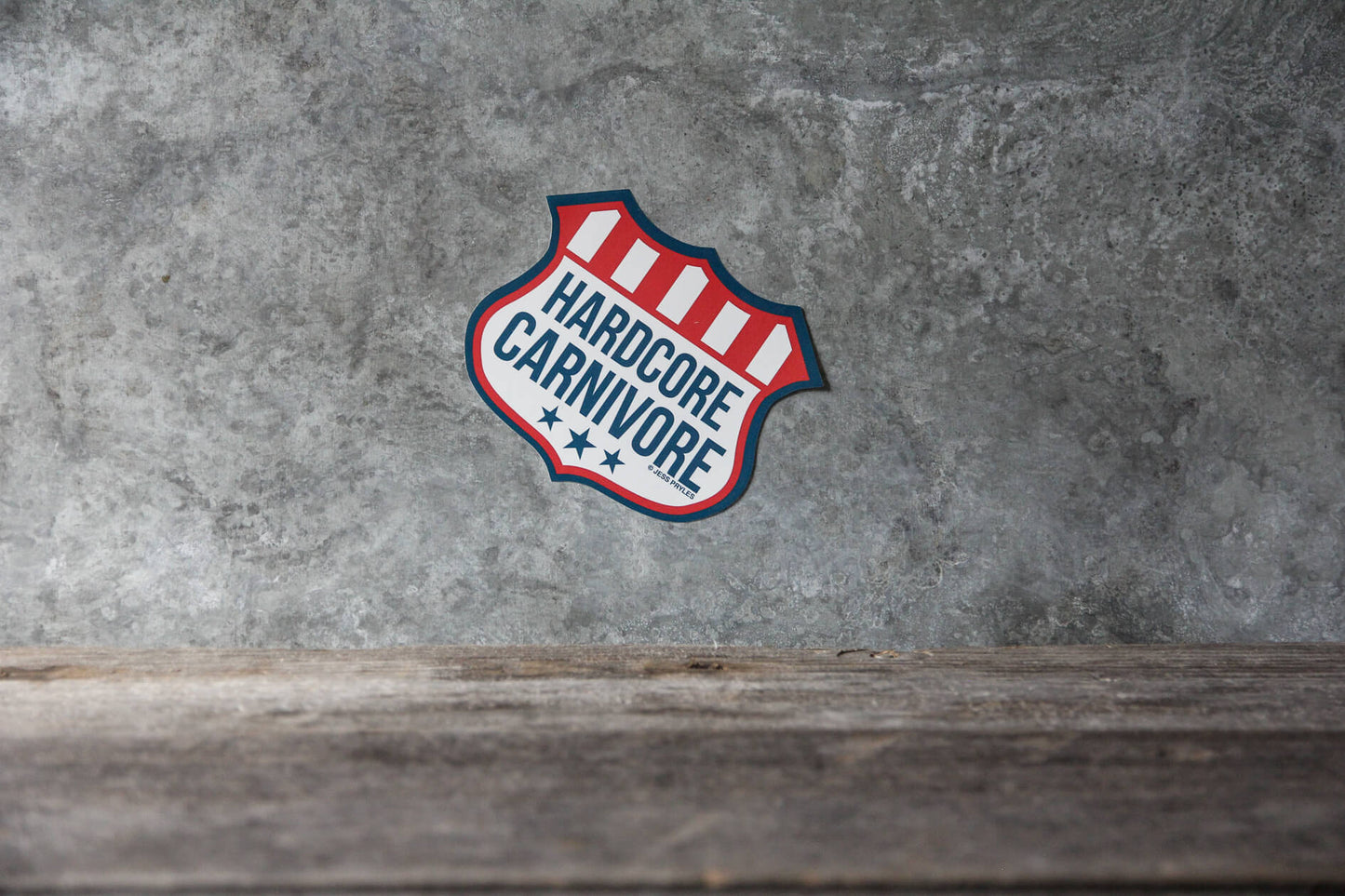 Hardcore Carnivore Shield Sticker Decal