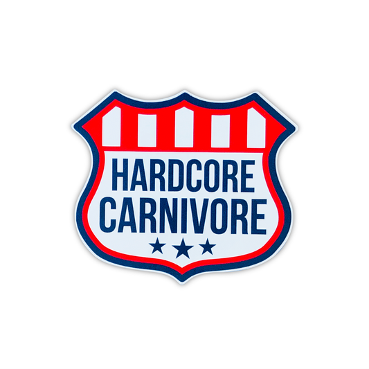 Hardcore Carnivore Shield Sticker Decal