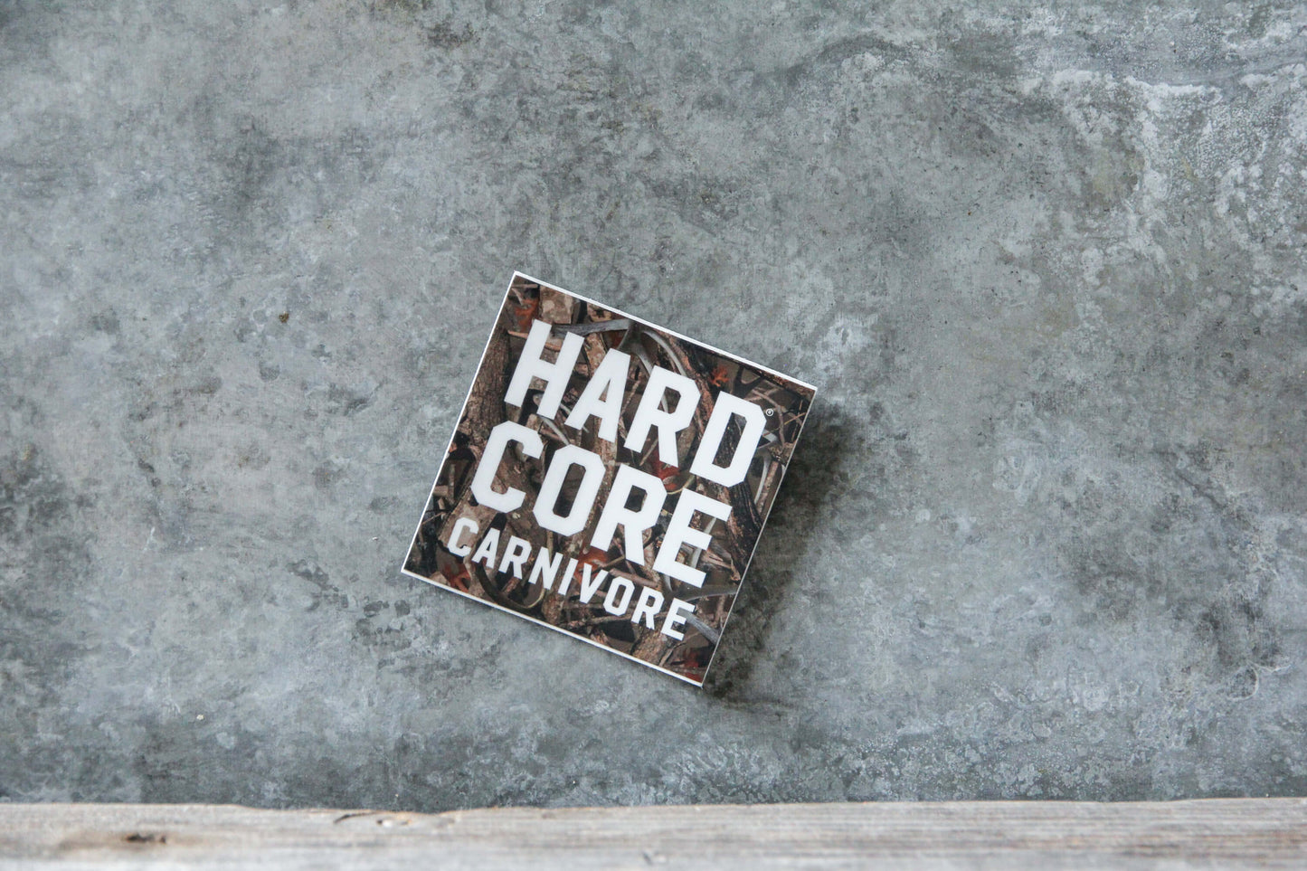 Hardcore Carnivore Camo Sticker Decal