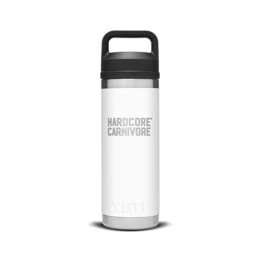 YETI x Hardcore Carnivore custom Rambler 18oz bottle - White