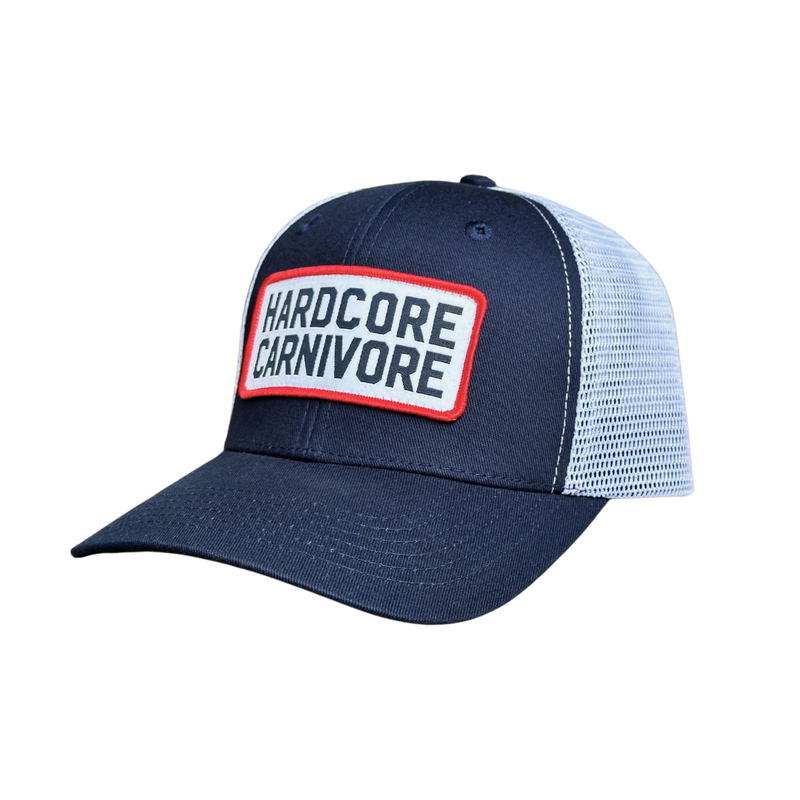 Hardcore Carnivore Patriot navy patch logo cap