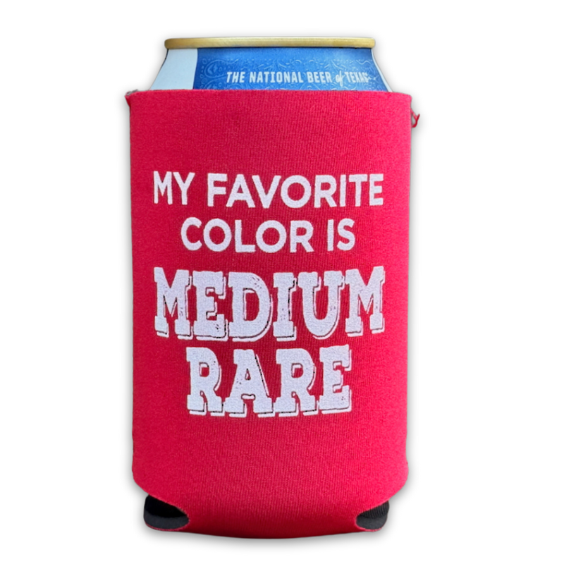 Medium Rare beer can cooler