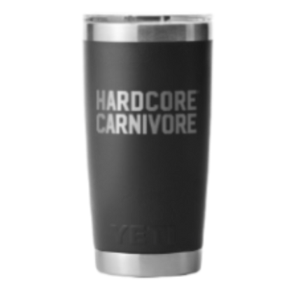 YETI x Hardcore Carnivore Black Rambler 20oz Tumbler