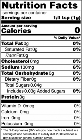 Nutrition facts