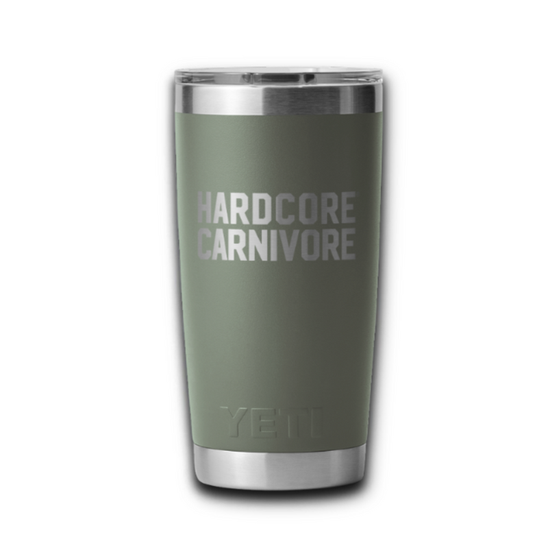 YETI x Hardcore Carnivore Camp Green Rambler 20oz Tumbler