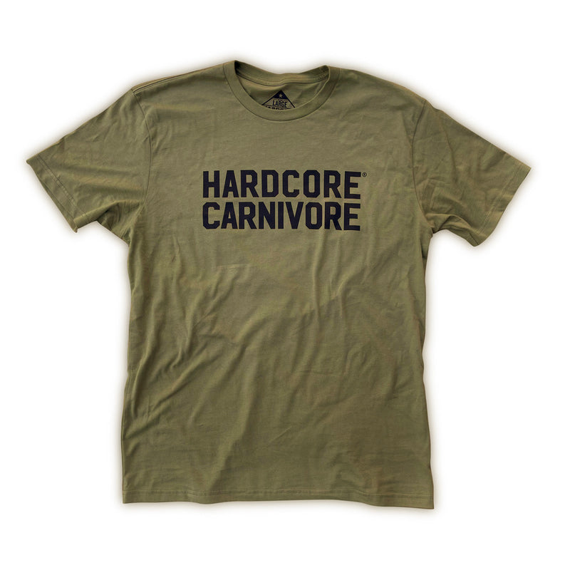 Hardcore Carnivore tactical block logo t shirt