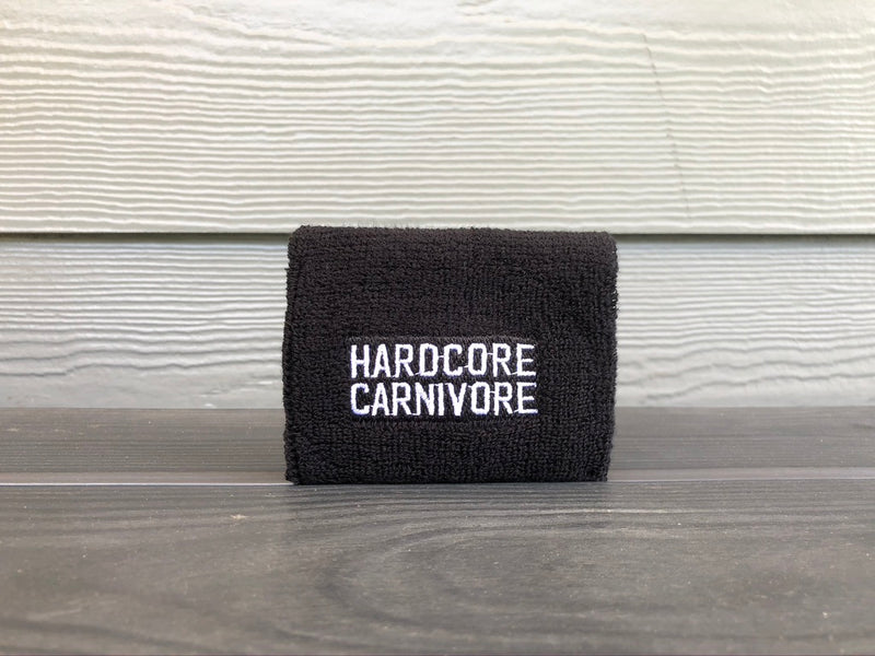 Hardcore Carnivore terrycloth wristband