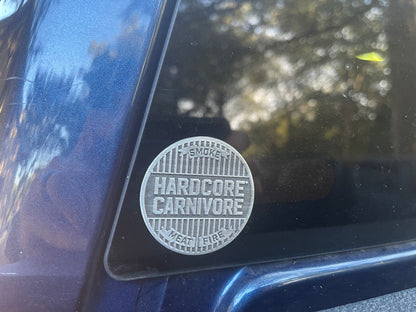 REAL Metal Hardcore Carnivore Circle Sticker Decal
