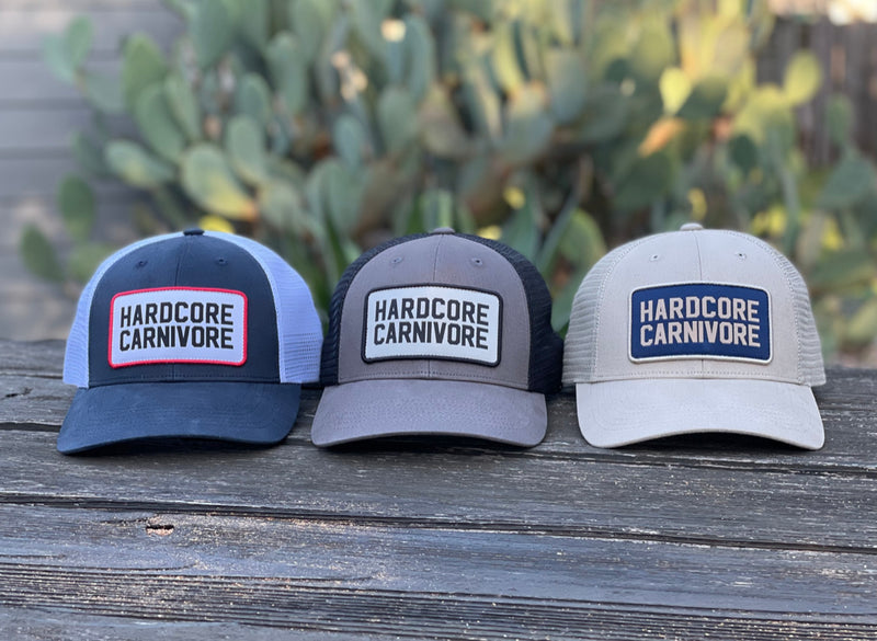 Hardcore Carnivore Patriot navy patch logo cap