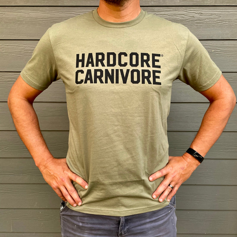 Hardcore Carnivore tactical block logo t shirt