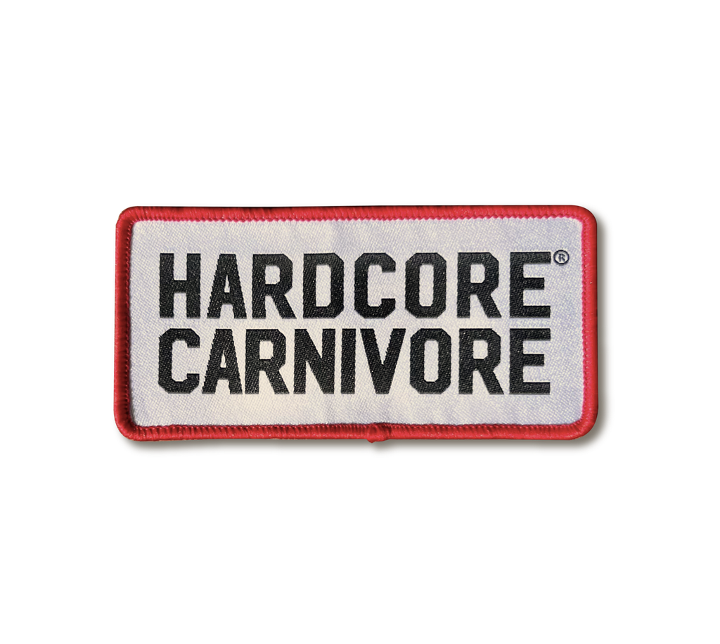 Hardcore Carnivore stacked logo beer can cooler