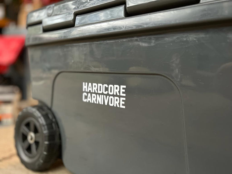 Hardcore Carnivore block logo vinyl transfer sticker