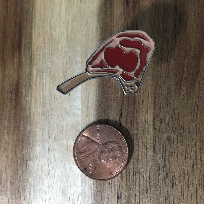 Tomahawk steak enamel pin