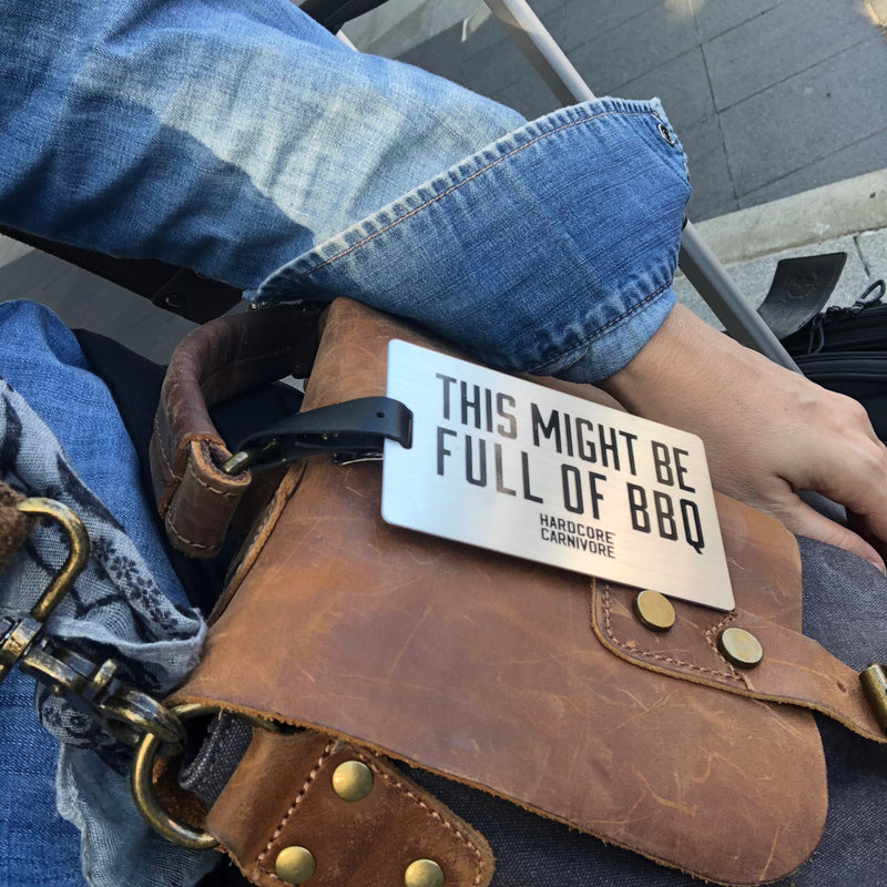 Hardcore Carnivore BBQ Luggage Tag