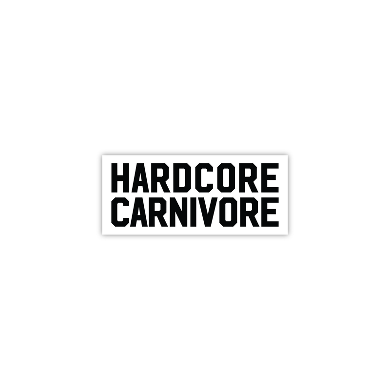 Hardcore Carnivore block logo vinyl transfer sticker