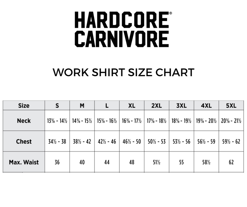 Hardcore Carnivore Deluxe Mens Work shirt