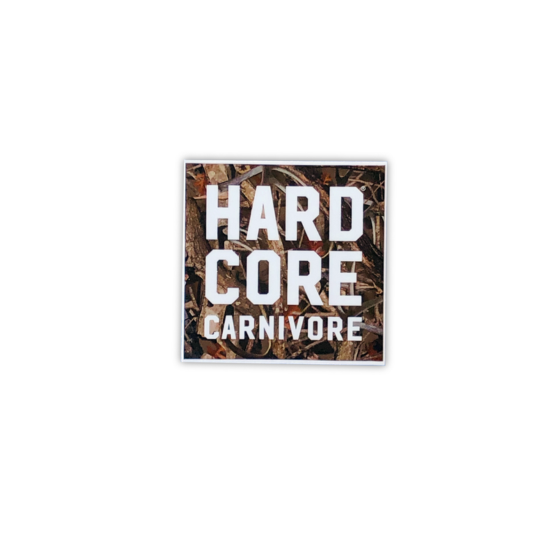 Hardcore Carnivore camo sticker decal