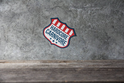 Hardcore Carnivore Shield Sticker Decal