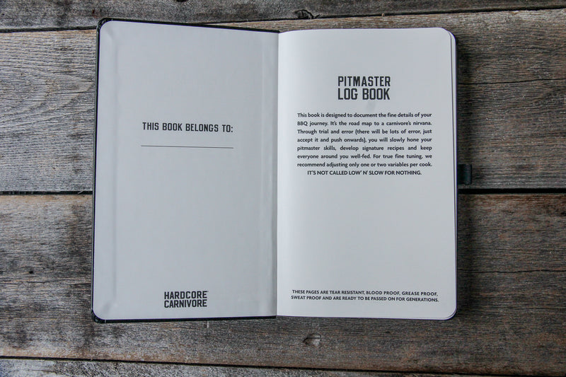 Pitmaster Log Book with blank recipe templates