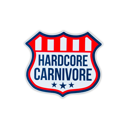 Hardcore Carnivore Shield Sticker Decal