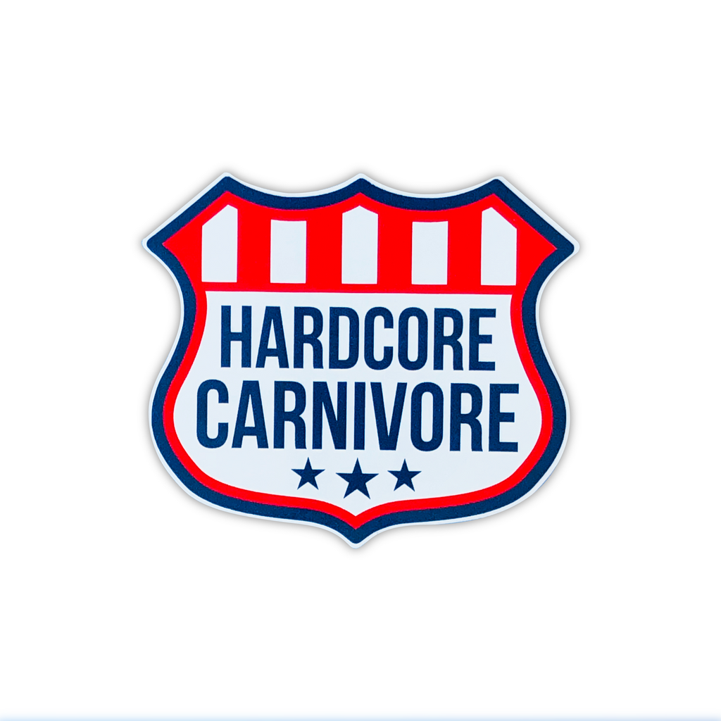 Hardcore Carnivore shield sticker decal