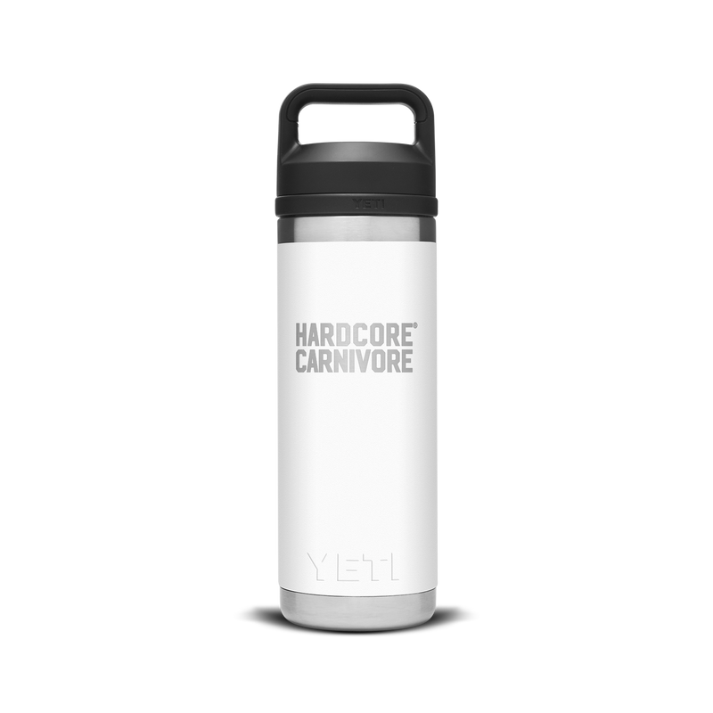 YETI x Hardcore Carnivore custom Rambler 18oz bottle - White